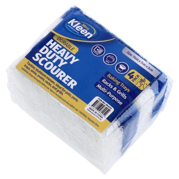 4 Pack Heavy Duty Scourer - 11cm x 7cm x 2cm