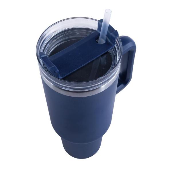 Insulated Handle Cup With Straw - 1.2L