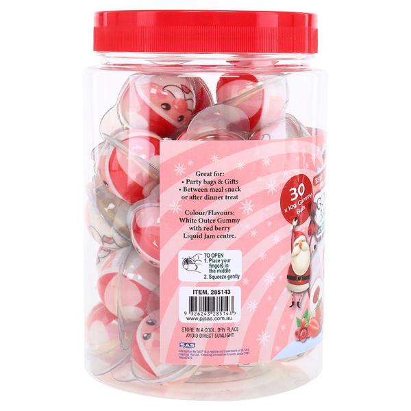 30 Pack Berry Flavour Candy Gummy Balls - 300g