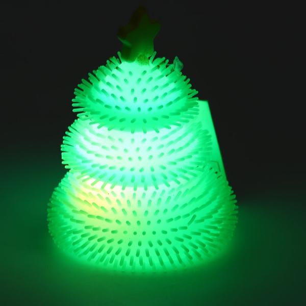 Christmas Squeeze Light Up Ball Toy - 6.5cm