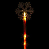 Load image into Gallery viewer, Warm White 2 Functions Snowflake With Candy Striped Pole 5 Led Solar Light Stake - 11.8cm x 10.4cm x 45cm
