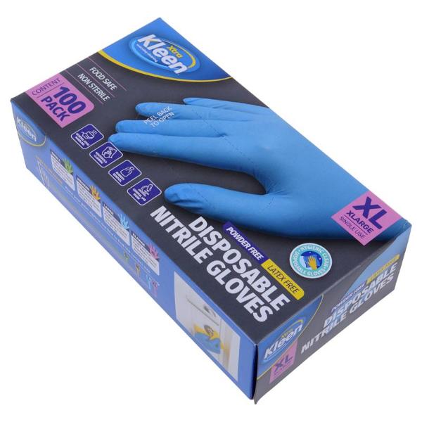 100 Pack XLarge Powder Free Disposable Gloves