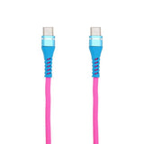 Load image into Gallery viewer, Charge &amp; Sync Usb C To Type C Rainbow Polyester Cable - 200cm
