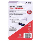 Load image into Gallery viewer, White 20W Usb A &amp; Usb C Wall Charger
