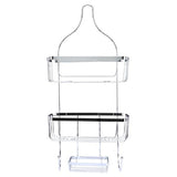 Load image into Gallery viewer, White 2 Tier Shower Caddy With Soap Holder - 60cm x 28cm x 13cm
