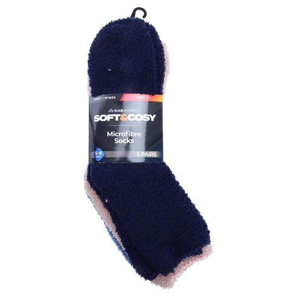 5 Pack Microfibre Womens Socks