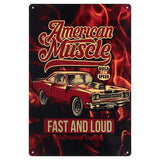 Load image into Gallery viewer, Assorted Man Cave Metal Old Muscle Cars Accessories Signs - 20cm x 30cm
