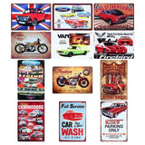 Load image into Gallery viewer, Assorted Man Cave Metal Old Muscle Cars Accessories Signs - 20cm x 30cm
