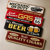 Load image into Gallery viewer, Rectangular Shape Assorted Designs Man Cave Metal Signs - 10cm x 40cm
