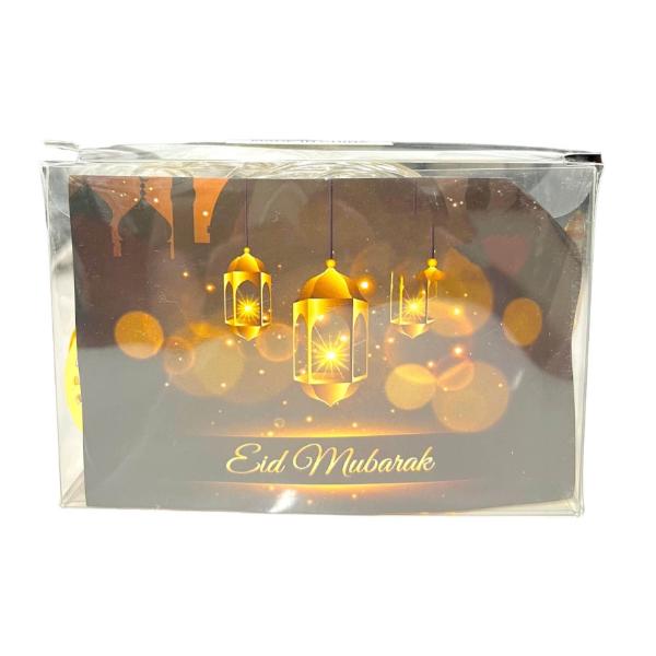 10 Gold Moon & Castle Battery Operated Lights String - 200cm