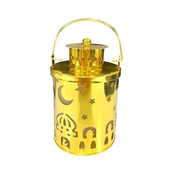 Gold Ramadan & Eid Battery Operated Lantern - 8cm x 12cm