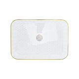 Load image into Gallery viewer, Oblong Serving Tray With Gold Edge - 37.5cm x 39.5cm
