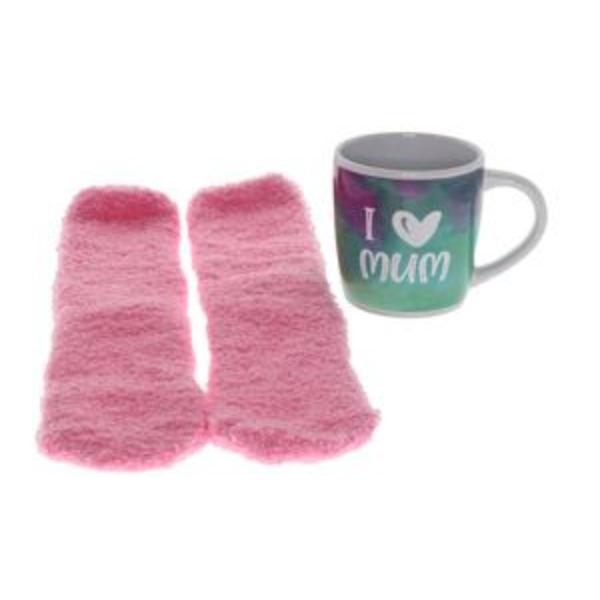 Ceramic Mums Relaxing Coffee Mug With Fluffy Socks - 250ml