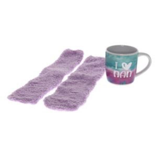 Ceramic Nans Relaxing Coffee Mug With Fluffy Socks - 250ml