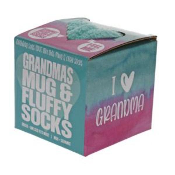 Ceramic Grandmas Relaxing Coffee Mug With Fluffy Socks - 250ml
