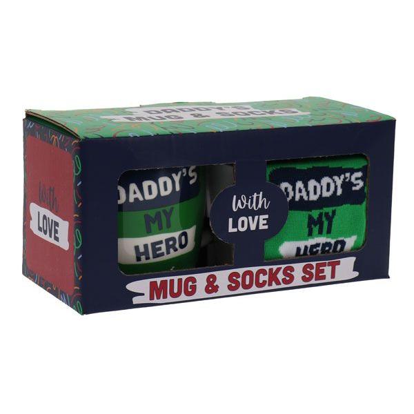 Daddys Hero Mug & Sock Set