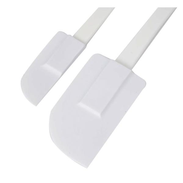 2 Pack White Silicone Baking Spatula - 23.5cm