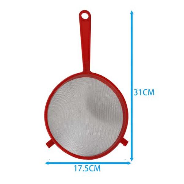 Red Handle Mesh Strainer - 17cm