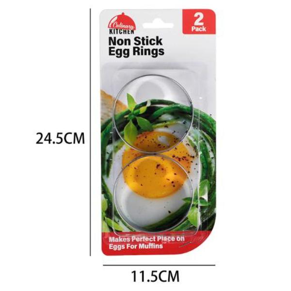 2 Pack Non Stick Egg Rings