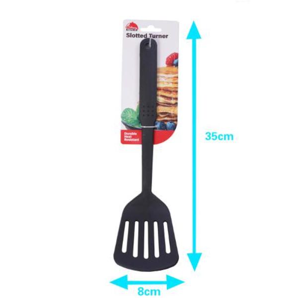 Black Nylon Slotted Turner - 30cm