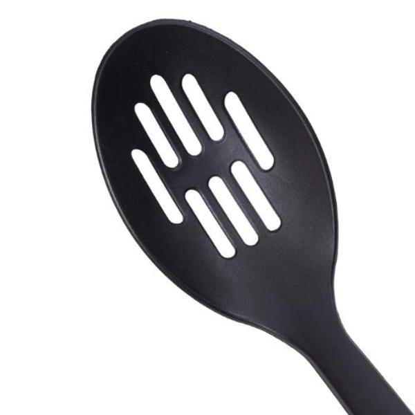 Black Nylon Slotted Spoon - 8cm x 32cm