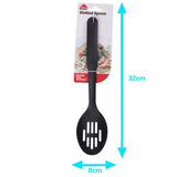 Load image into Gallery viewer, Black Nylon Slotted Spoon - 8cm x 32cm
