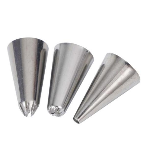 3 Pack Stainless Steel Icing Nozzles