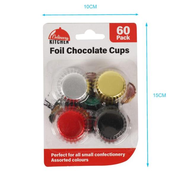 60 Pack Foil Chock Cups