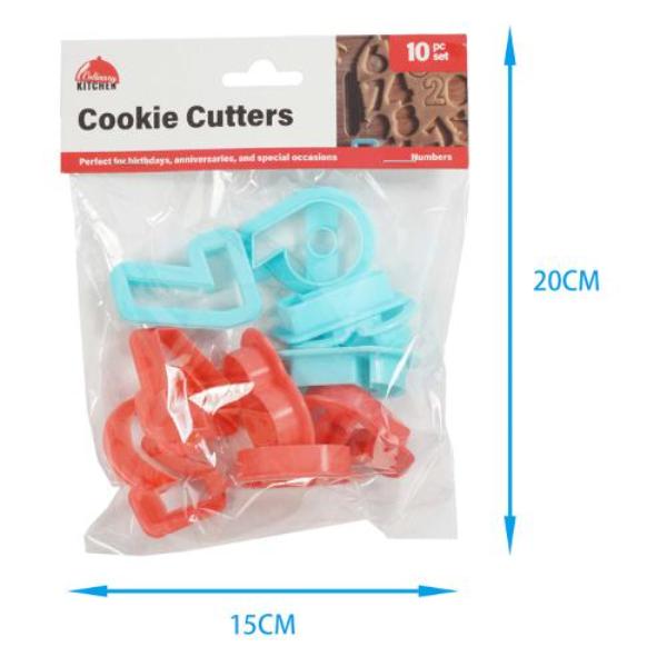 10 Pack Numbers Cookie Cutters