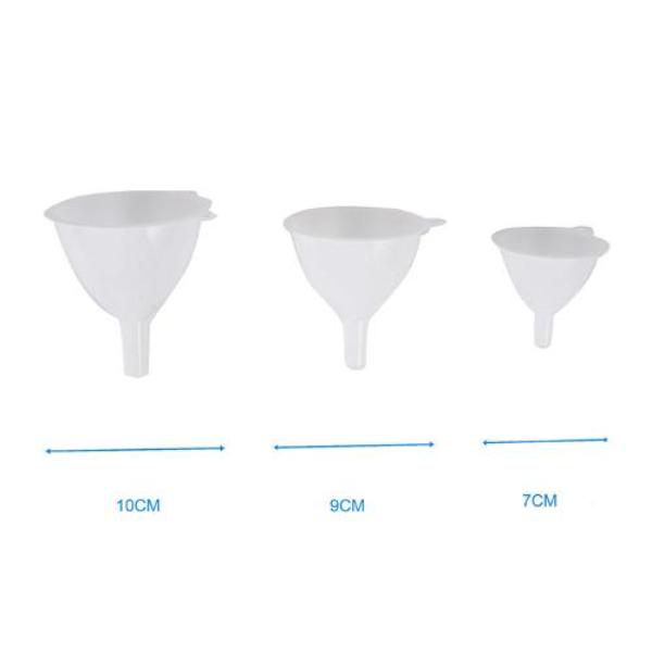 3 Pack White Funnels - 10cm x 9cm x 7cm