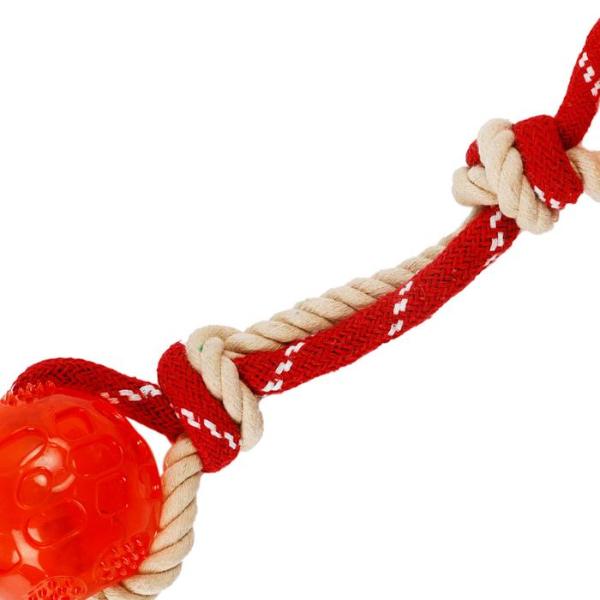 Christmas 2 Tug Rope Ball - 28cm