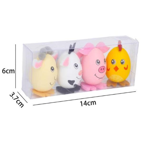 4 Pack Easter Farm Animals - 6cm