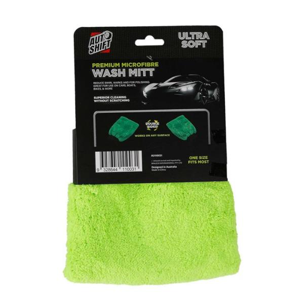 Car Premium Microfibre Wash Mitt - 25cm x 18cm