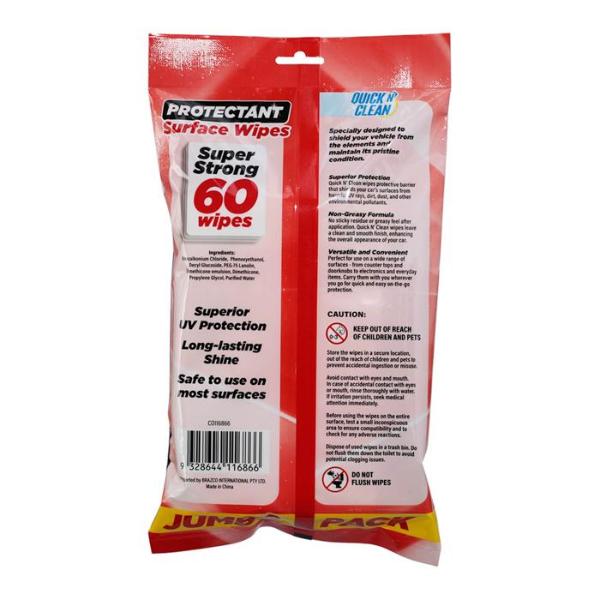 60 Sheet Car Protectant Wipes