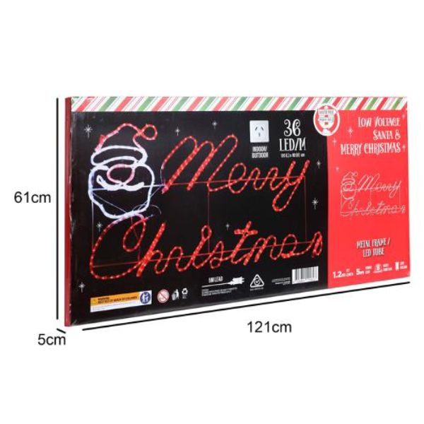 Merry Christmas Led Rope - 120cm x 60cm
