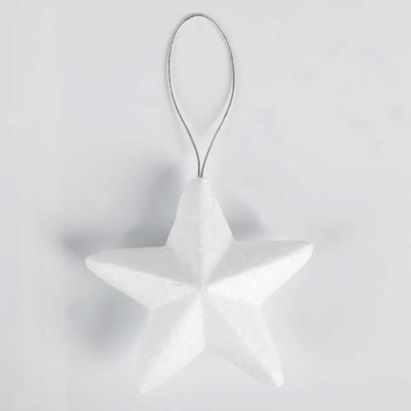 6 Pack Polystyrene Stars Or Baubles