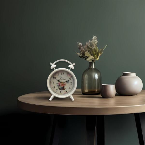 Metal Table Clock - 16cm