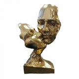 Load image into Gallery viewer, Resin Golden Human Face Statue - 11.5cm x 6cm x 20.5cm
