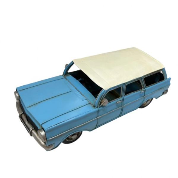 Metal Blue Car - 31.5cm x 13.5cm x 10cm