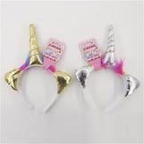Load image into Gallery viewer, Gold or Silver Unicorn Headband
