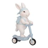 Load image into Gallery viewer, 2A POLYRESIN BUNNY ON SCOOTER 10.3X5X16CM
