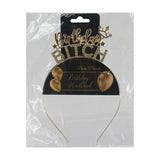 Load image into Gallery viewer, Gold Birthday Bitch Headband
