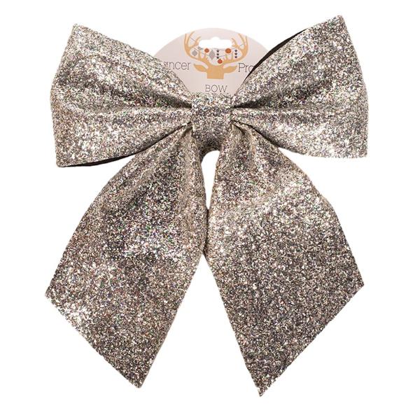 Silver Glitter Ribbon - 26cm x 30cm