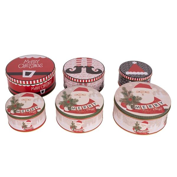 Large Round Christmas Tin - 20cm x 9.2cm