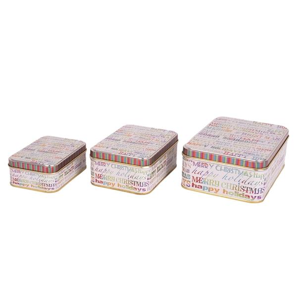 Large Christmas Tin - 19cm x 13cm x 6.5cm