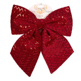 Load image into Gallery viewer, Red Velour Bow With Sequin Details - 30cm x 35cm
