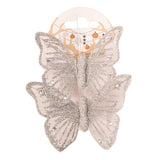 Load image into Gallery viewer, 2 Pack Silver Butterfly With Clip - 9cm x 6cm
