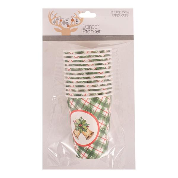 12 Pack Jingle Bells Pepper Cups - 266ml