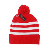Load image into Gallery viewer, Red &amp; White Striped Wally Beanie
