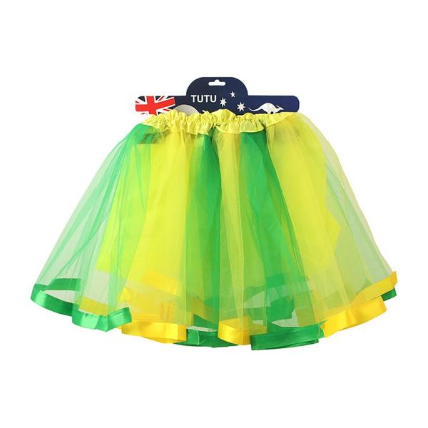 Polyester Green & Gold 3 Layer Tutu